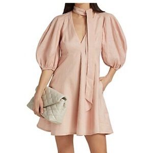 Zimmermann Dancer Day Mini Dress Pink Linen